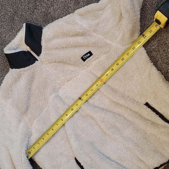Zyia Womens Fluffy Cream  Cozy Pullover 1/4 Zip Sweater Sweatshirt Pullover sz L - Picture 5 of 8